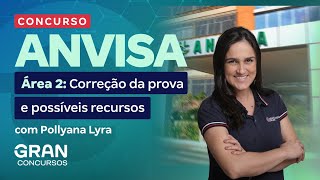 Concurso ANVISA  Área 2 Correção da prova e possíveis recursos com Pollyana Lyra [upl. by Thorlie]