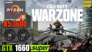 Call of Duty Warzone  GTX 1660 SUPER  Ryzen 5 3600  1080P amp 1440P  Low amp High Settings [upl. by Darline]