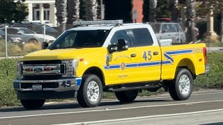 FIRST CATCH Ventura County Fire Dept Utility 45  U45  Responding to the Mountain Fire vcfd [upl. by Ellemaj312]