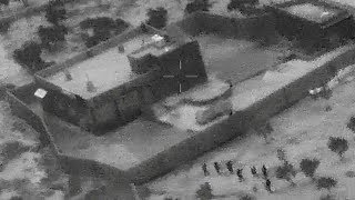 US release footage of raid on alBaghdadis compound in Syria [upl. by Kcirdez156]