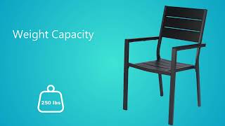 Kozyard Kirk Outdoor Patio Dining Chair Intro [upl. by Licastro]