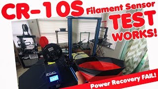 ✔ CR10S Filament Sensor Test WORKS  Power Recovery Failure [upl. by Timothy]