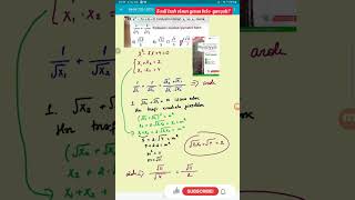 MHM 20242025 Yeni toplu viyet teoremi blok miq sertifikasiya subscribe share maths like [upl. by Airdnal]