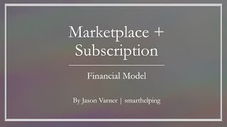 Marketplace with Subscription Option Economic Model [upl. by Kcirddec532]