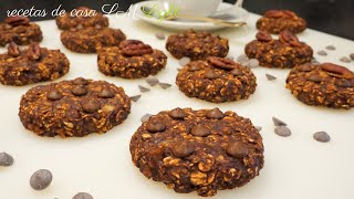 GALLETAS DE AVENA Y CHOCOLATE SIN HUEVO Y SIN AZÚCAR FÁCILES Y RÁPIDAS recetas de casa lm light [upl. by Aluap693]