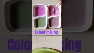 Colour mixing mixing colour in different ratio for making different colours💜💚 [upl. by Bittner498]