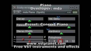 mda Piano  Free VST piano  vstplanetcom [upl. by Vala]