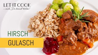 Hirschgulasch mit Rosenkohl und Haselnussspätzle immer ein Gedicht [upl. by Neelram511]