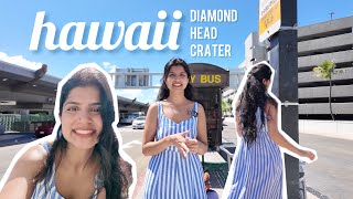 Hawaii  Diamond Head Crater  Hike  Oahu  Honolulu  Waikiki  Hindi  Vlog [upl. by Elliot]