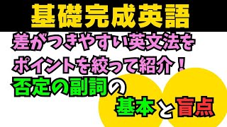 【基礎完成英語】知らないとヤバイ差がつく英文法！否定の副詞の基本と盲点をオリジナル例文で徹底攻略！英語 一般動詞 英文法 中学英語 高校英語 乃木坂46 前置詞 動詞 倒置 副詞 [upl. by Hillinck197]