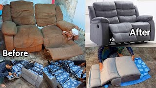 रेक्लायनर सोफ रिपेयर कैसे करें 2024 how to repair recliner sofa recliner sofa repair at home [upl. by Ekusuy993]