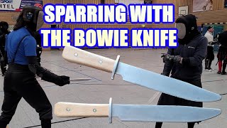 Bowie knife meets Langes Messer  some friendly HEMA sparring [upl. by Anaiv]