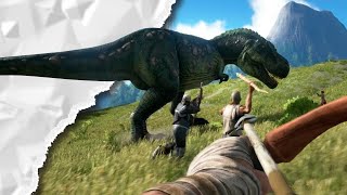 Luta pela sobrevivência no ARK Explorando o mapa  como NÃO jogar [upl. by Aneehsit532]