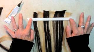 EASY HOW TO MAKE A SEAMLESS TAPEIN HAIR EXTENSION By wwwHairweftingtapecom [upl. by Imoyik]