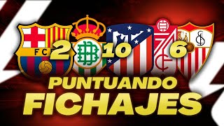 PONEMOS NOTA al MERCADO de FICHAJES de los EQUIPOS de LALIGA [upl. by Enoid]