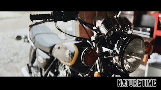 NATURE TIME 4 【YAMAHA】SR400に 500レプリカアップハンドル デイトナノスタルジックシートmotor sr400 yamahaSR500レプリカハンドル [upl. by Ammej]