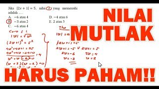 TRIK CEPAT Persamaan Nilai MUTLAK  Matematika SMA Kelas 10 [upl. by Ylac701]