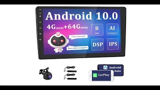 Camecho 2022 Newest Double Din Octacore 4GB64GB Car Stereo Camecho 101quot Android 10 Car Radio GPS [upl. by Eical]