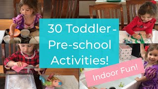 30 ToddlerPreschool Activities How to Keep 14 Year Olds Entertained At Home [upl. by Aneerb856]