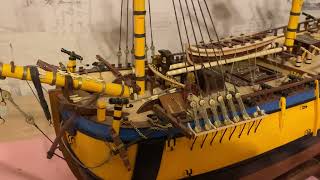 Building Endeavour Pt78 Start Rigging Shrouds n ratlines [upl. by Wescott]