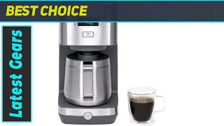 GE 10Cup Thermal Carafe Coffee Maker  Programmable Stainless Steel Drip Machine [upl. by Amlet608]