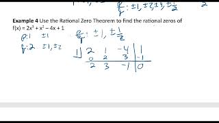 Rational Zero Theorem [upl. by Doscher]