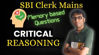 Score High in Critical Reasoning  Memory Based questions  SBI  IBPS  PO  Clerical [upl. by Otreblide]