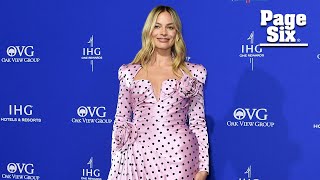 Margot Robbie kicks off awards season in Barbie pink at Palm Springs International Film Festival [upl. by Wandy]