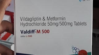 valdiff M 500 tablet  vildagliptin amp metformin hydrochloride  usedoseworkside effect [upl. by Madella]