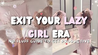 ⋆🎀⊹♡How to Exit Your Lazy Girl Era  NoFluff Productivity Guide⋆˚🧸 [upl. by Esinad730]