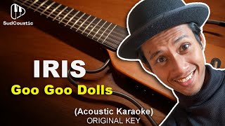 IRIS  Goo Goo Dolls Acoustic Karaoke  Guitar Cover music [upl. by Freyah]