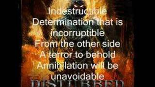 Disturbed  Indestructible the song with lyrics [upl. by Emor]