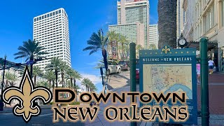 Walk Tour Downtown New Orleans  Bourbon Street  USA [upl. by Narej]