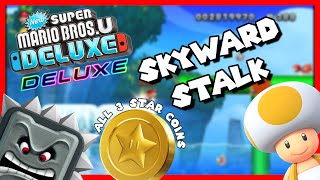 Skyward Stalk All Star Coins  Sparkling Waters Secret Level  New Super Mario Bros U [upl. by Nothgiel627]