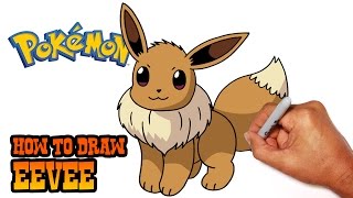 How to Draw Eevee  Pokemon [upl. by Anirahtak]