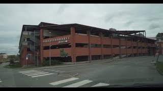 Sweden Stockholm Huddinge Centrum PARADISGARAGET parking house [upl. by Susejedairam]