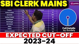 SBI Clerk Mains🔥 Expected Cut Off 202324  Statewise Cutoff  MrRohit singh [upl. by Nwahsd]