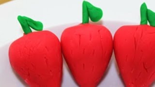 How to Make Play Doh Strawberries [upl. by Claudina]