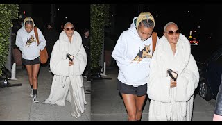 Jada Pinkett Smith Enjoys a Family Night Out for Dinner with Willow and Trey Smith at Giorgio Baldi [upl. by Lilybelle]