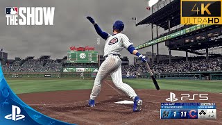 MLB The Show 24  Baseball on a Rainy Day Marlins Vs Cubs PS5 4K UHD [upl. by Aihpos]