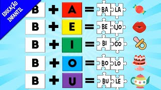 Família silábica completa  Alfabetização infantil  Vídeo educativo Silabário [upl. by Saduj]