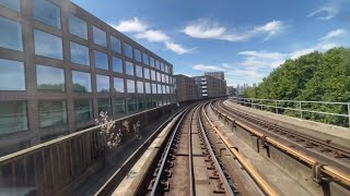 FULL TRAIN VISUAL  DLR Woolwich Arsenal  Stratford International 148 [upl. by Haslam]