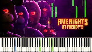 Main Theme from Five Nights At Freddys The Movie Synthesia Piano Tutorial [upl. by Nawram894]