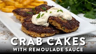 Easy Delicious amp Decadent Crab Cakes with Creamy Remoulade Sauce Recipe GlutenFree DairyFree [upl. by Chil]