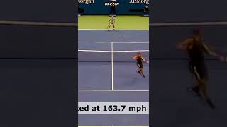 Samuel Groth Fastest Recorded Tennis Serve shorts [upl. by Leanatan752]