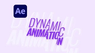 Dynamic animation in After Effects [upl. by Nennahs335]