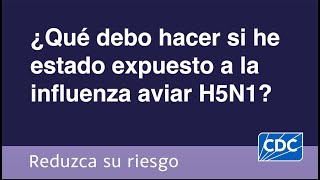 ¿Qué debo hacer si he estado expuesto a la influenza aviar H5N1 [upl. by Asilrak]