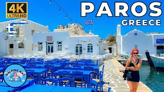 Naoussa Paros Greece Walking Tour The affordable Mykonos  4K 60fps with Captions [upl. by Daph]