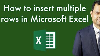 How to insert multiple rows in Microsoft excel [upl. by Mcbride521]