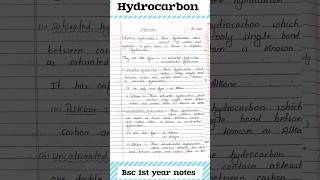 Hydrocarbon bsc 1st year chemistry notes  202226 vbu semester 1 fyugp chemistry vbu chemistry [upl. by Aehtorod34]